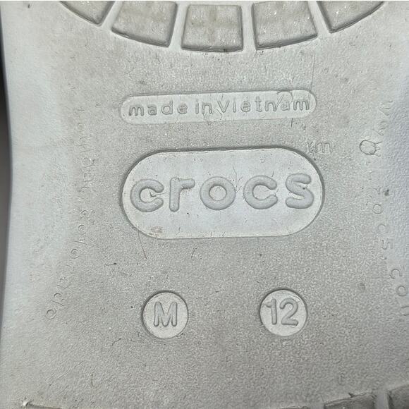 Crocs Santa Cruz 2 Light Gray Canvas Slip On Loafers Men’s Size 12 - Picture 8 of 10